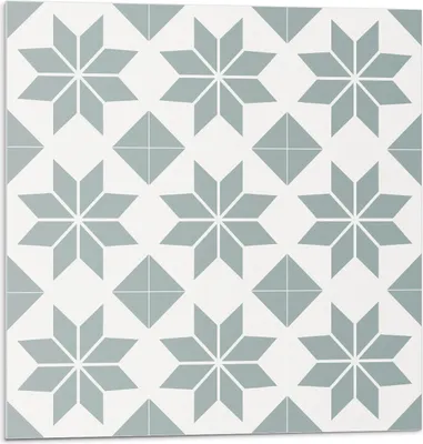 Produktbild von Geometrische Blumenmuster – Selbstklebende Fliesen – Wandverkleidung – Wandpaneel – PVC Fliesen – Vinylflisen – PCV Flisen – Selbstklebend – Wanddeko – 9 Stück 30 x 30 cm