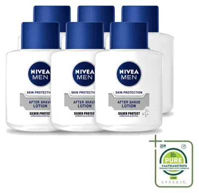 Produktbild von 6 x Nivea Men Silver Protect After Shave Lotion - 100 ml - Großpackung - 6 Stücke