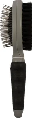 Produktbild von Duvo+ 2-In-1 Pflegebürste schwarz/grau, Größe: L