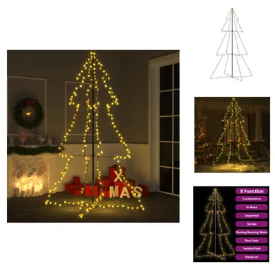 Produktbild von vidaXL Weihnachtsbaum in Kegelform 240 LEDs Indoor Outdoor 118x180 cm -  Weihnachtsbäume