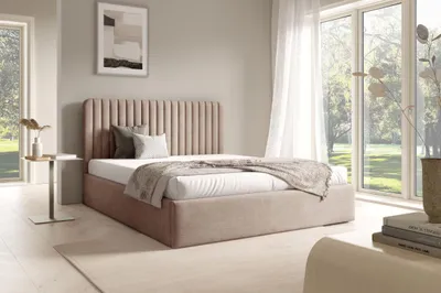 Obrázok produktu pre Manželská posteľ s úložným priestorom 160x200 TAISA 2 - béžová