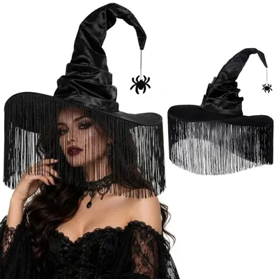 Hexenhut für Halloween – Damen-Hut für Cosplay und Karneval