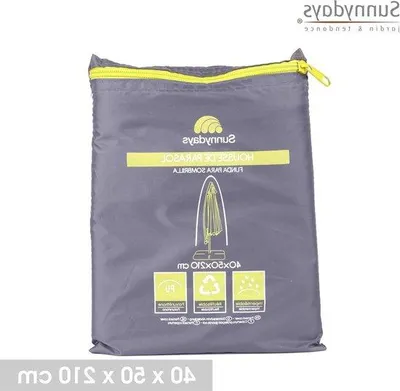 Zdjęcie produktu dla Pokrowiec na parasol z poliestru 40 x 50 x 210 cm – odporny na warunki atmosferyczne – szary