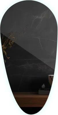 Produktbild von Dekorativní zrcadlo LED Oval Teardrop - Závěsné oválné zrcadlo - studené (6500K) - 40 cm x 80 cm