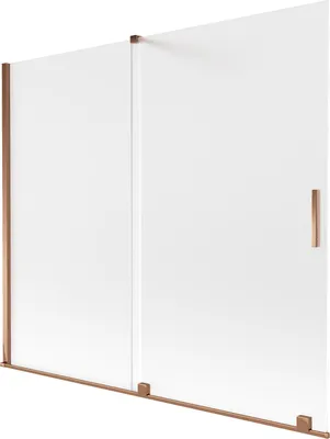 Produktbild von Mexen Velar Duschwand 2-flügelig verschiebbar 180 x 150 cm, matt, Roségold - 896-180-000-31-60