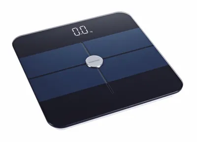 Zdjęcie produktu dla Heinner HBS-BTH180BK, Elektroniczna waga osobista, 180 kg, 100 g, Czarny, Kwadrat, Szkło hartowane