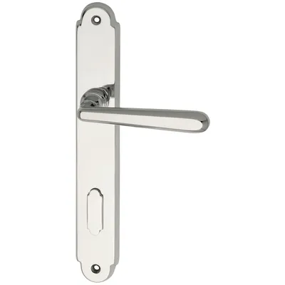 Image de MARCHESI, kit de fixation pour porte, style "Vieux Vienne" - plaque de fixation BB 90, support, chromé, conforme à la norme ÖNORM