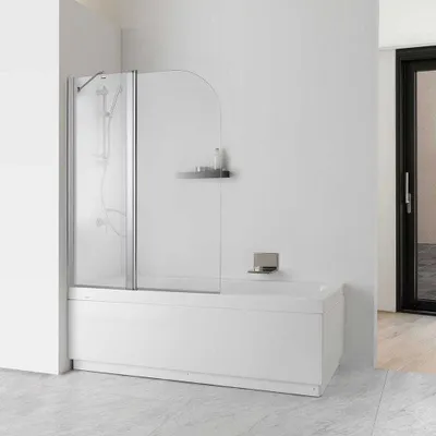 Produktbild von 2-teilige Badewannenfaltwand aus 6mm Sicherheitsglas, faltbar | Giada