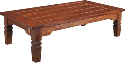 Image de MASSIVMOEBEL24 | Table basse 110x60 Acacia laqué Nougat OXFORD #428