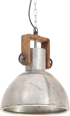 Produktbild von vidaXL Hängelampe Industriestil 25 W Silbern Rund 30 cm E27