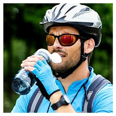 Produktbild von Polarisierte Sport-Sonnenbrille für Herren und Damen, geeignet für Fahren, Radfahren, Golf, Angeln, Laufen, Segeln und Skifahren, UV400-Schutz, leichter und langlebiger TR90-Rahmen, Hartschalen-Etui