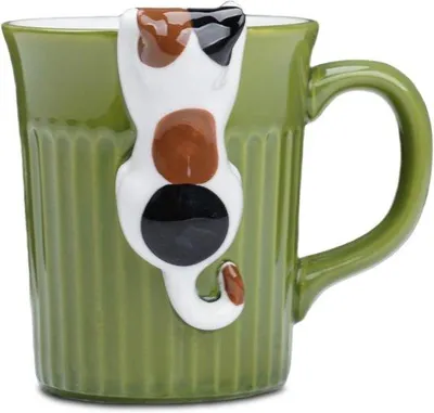 Image de Chat en céramique, tasse à café originale, cadeau amusant, 350 ml, Saint-Valentin, tasses pour femmes