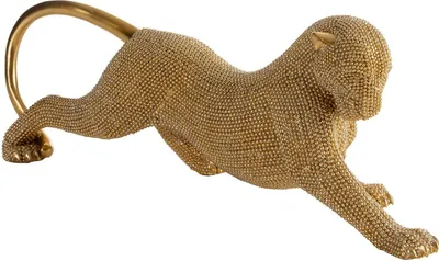 Zdjęcie produktu dla Figurka dekoracyjna lampart ELDO 33x9x12 cm złota