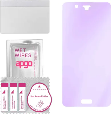 Produktbild von apgo Hybrid Schutzglas, kompatibel mit Nokia 8, Anti-Blue, 9H Härte, toller Ersatz für Hartglas, kratzfester Displayschutzglas, Displayschutz, Full Glue
