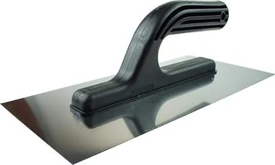 Obrázek produktu pro Hladítko s plastovou rukojetí 130 x 280 mm Hladítko z nerezové oceli Hladítko s plastovou rukojetí IS-145