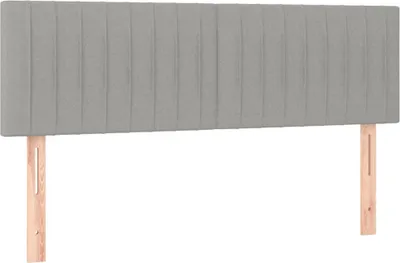 Obrázek produktu pro vidaXL Čela postele světle šedá 144 x 5 x 78/88 cm látka