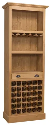 Immagine prodotto di Casa Padrino mobile bar in stile country colori naturali 78 x 41 x H. 210 cm - Mobile vino in stile country
