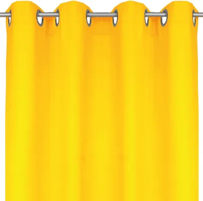 Produktbild von Blickdichte Gardine mit Ösen, Maße: 140x245 cm, Farbe: Gelb
