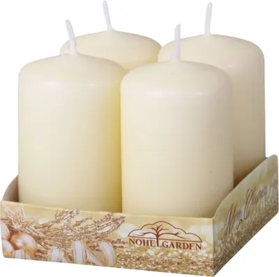 Image de Bougie de l'Avent mat d4x8cm 4pcs