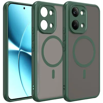 Immagine prodotto di Custodia magnetica per Xiaomi Poco X8 Pro Max: custodia Magsafe, resistente agli urti, con telaio in TPU e potente anello magnetico, verde