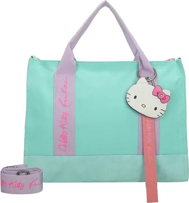 Immagine prodotto di Fritzi aus Preußen borsa a tracolla borsa a tracolla Canvas Hello Kitty Tote Bag Pool Cat turchese