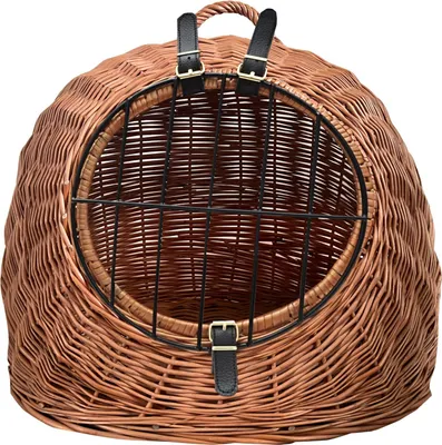 Produktbild von Aumüller Katzenhöhle/Transportkorb aus Vollweide, lackiert - 60 cm