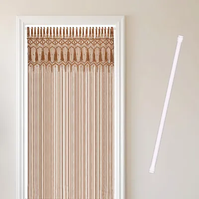 Produktbild von COZYOR Makramee-Vorhang, Boho Vorhang Türvorhang Fenstervorhang 132x200cm, wahlweise mit Stange
