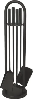 Produktbild von Kaminbesteck 4-teilig schwarz beschichtet