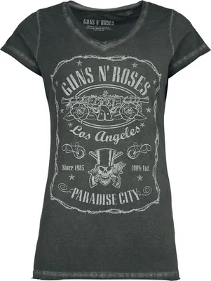 Produktbild von Guns N' Roses T-Shirt Damen Paradise City Label grau XL