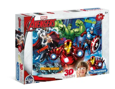 Produktbild von 3D Vision - The Avengers, 104 Teile