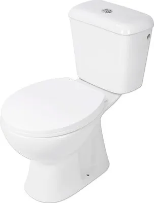 Produktbild von Differnz WC-Kombination Set WC Tiefspüler mit Spülrand weiß glänzend mit WC-Sitz 38.500.01