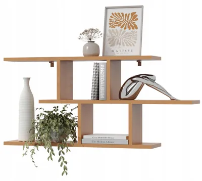 Produktbild von Wandregal Erle 100cm – Hängeregal aus MDF – Bücherregal für Wohnzimmer, Schlafzimmer, Küche