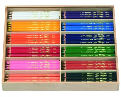 Produktbild von Lyra Super Ferby 1 Buntstifte, L: 18 cm, Mine 6,25 mm, farbig sortiert, 12x12 Stück 1 Box