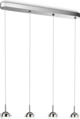 Produktbild von Philips myLiving Pendelleuchte 532251116, Chrom, Metall, Schlafzimmer, Wohnzimmer, Modern, Suspension light, IP20