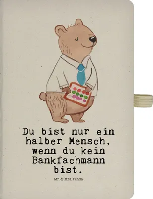Produktbild von Mr. & Mrs. Panda notizbuch Bankfachmann Herz - Transparent - Geschenk, Bankangestellter, Lustig, Tagebuch, Reisetagebuch, Spruch, Bänker, Beruf, Adressbuch, A5, Journal