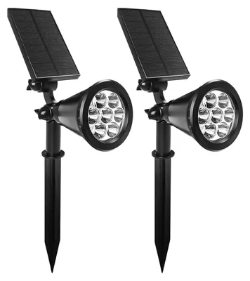 Solar-Spots RGB 2er-Set, 7 LED, IP65, bunt, für Garten & Terrasse