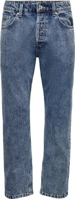 Produktbild von ONLY & SONS Loose Fit Jeans Straight Leg Denim Pants Stoned Washed Hose ONSEDGE  Größe: 29W / 30L