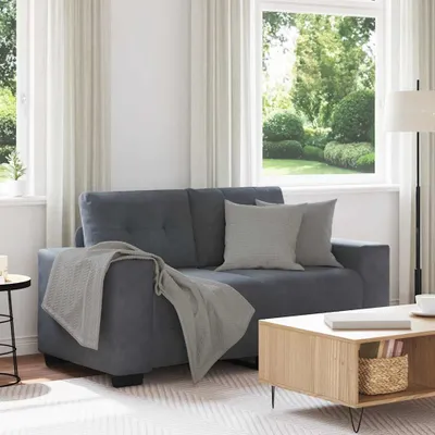 Produktbild von Möbel Zweisitzer-Sofa Dunkelgrau 120 cm Samt - Klassische Sofas 4105111