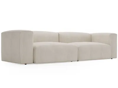 Produktbild von GrainGold 3-Sitzer Sofa Landi - Gepolstertes Sofa -Moderne Cord Sofa - Wohnzimmer Sofa - Beige (Lincoln 03)