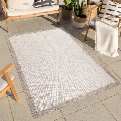 Produktbild von Teppich Outdoor Wetterfest Beige - 280x380 cm - Bordüre - In- & Outdoor Terrasse, Balkon, Flur