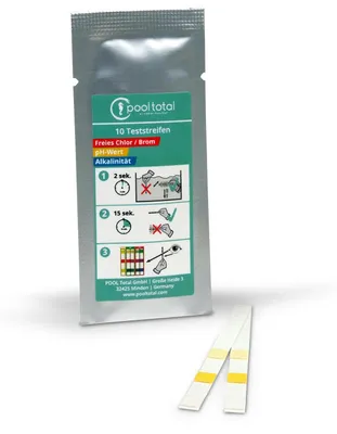 Produktbild von Water SCAN Teststreifen Chlor, pH + Alkalinität (10 TestStrips)