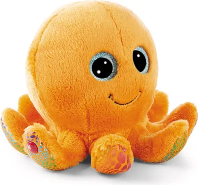 A plush toy octopus is shown against a white background.