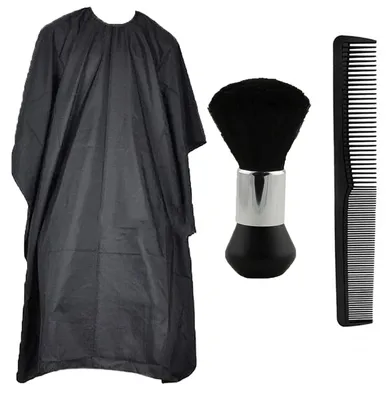 Imagen del producto de Delantal de peluquería para adultos, con cepillo para el cuello y peine, ideal para salones de belleza
