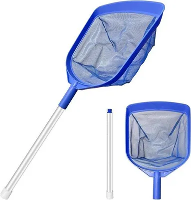 Produktbild von Schwimmbecken-Kescher – Teichkescher-Netz – Reinigung von Schwimmbecken – Ultrafeine Maschenweite – 43 x 30 cm – Blau