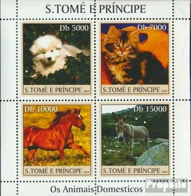 Produktbild von Briefmarken Sao Tome e Principe 2004 Mi 2621-2624 Kleinbogen (kompl.Ausg.) postfrisch Säugetiere