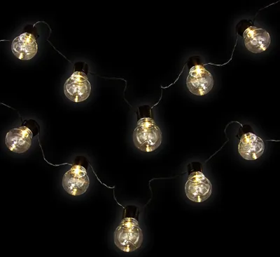 Image de Guirlande lumineuse solaire à boules avec 10 LED