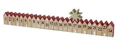 Holz-Adventskalender mit Stern-Marker, 40 cm