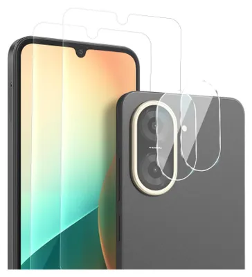 Produktbild von 2x Display + Kamera Glas für Xiaomi Redmi A5 Panzerfolie Displayglas Kameraglas 9H Schutzglas