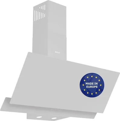 Produktbild von Wiggo WE-A942G Dunstabzugshaube 90cm kopffrei I Abluft Umluft Dunstabzug 626m³/h - Touch-Display 4 Stufen I Energieeffizienzklasse A Schräghaube inkl. 2x Kohlefilter I Abzugshaube Glasfront weiß