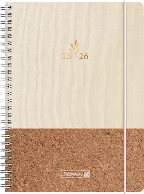 Produktbild von BRUNNEN Schülerkalender (2025/2026) \Naturality\", 2 Seiten = 1 Woche, A5, 208 Seiten, Textil-Einband"